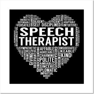 Speech Therapist Heart Posters and Art